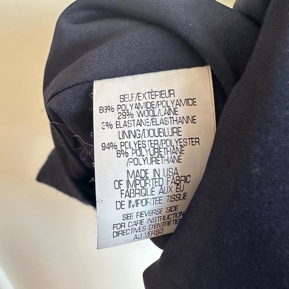 Theory Textured Sleeveless Top Blouse Crew Neck Back Zip Navy Blue Size Small - Picture 6 of 14